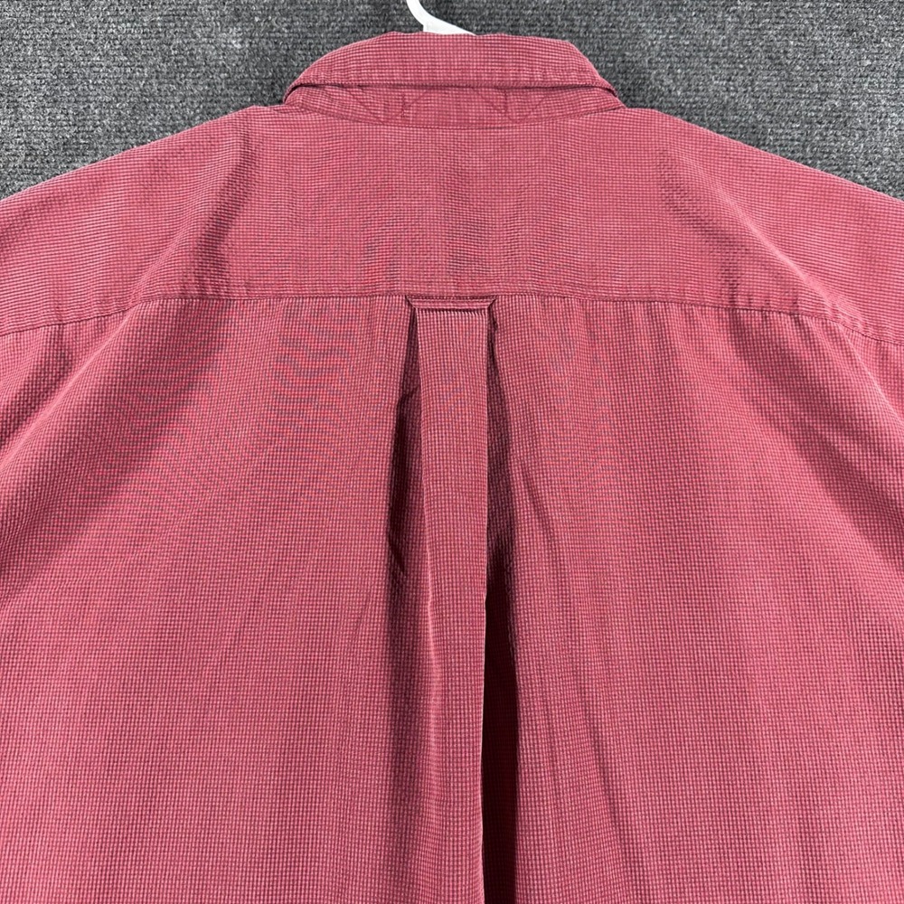 Orvis Button Down Shirt Mens XXL 2XL Red Micro Check Short Sleeve Casual Pocket - Picture 9 of 12